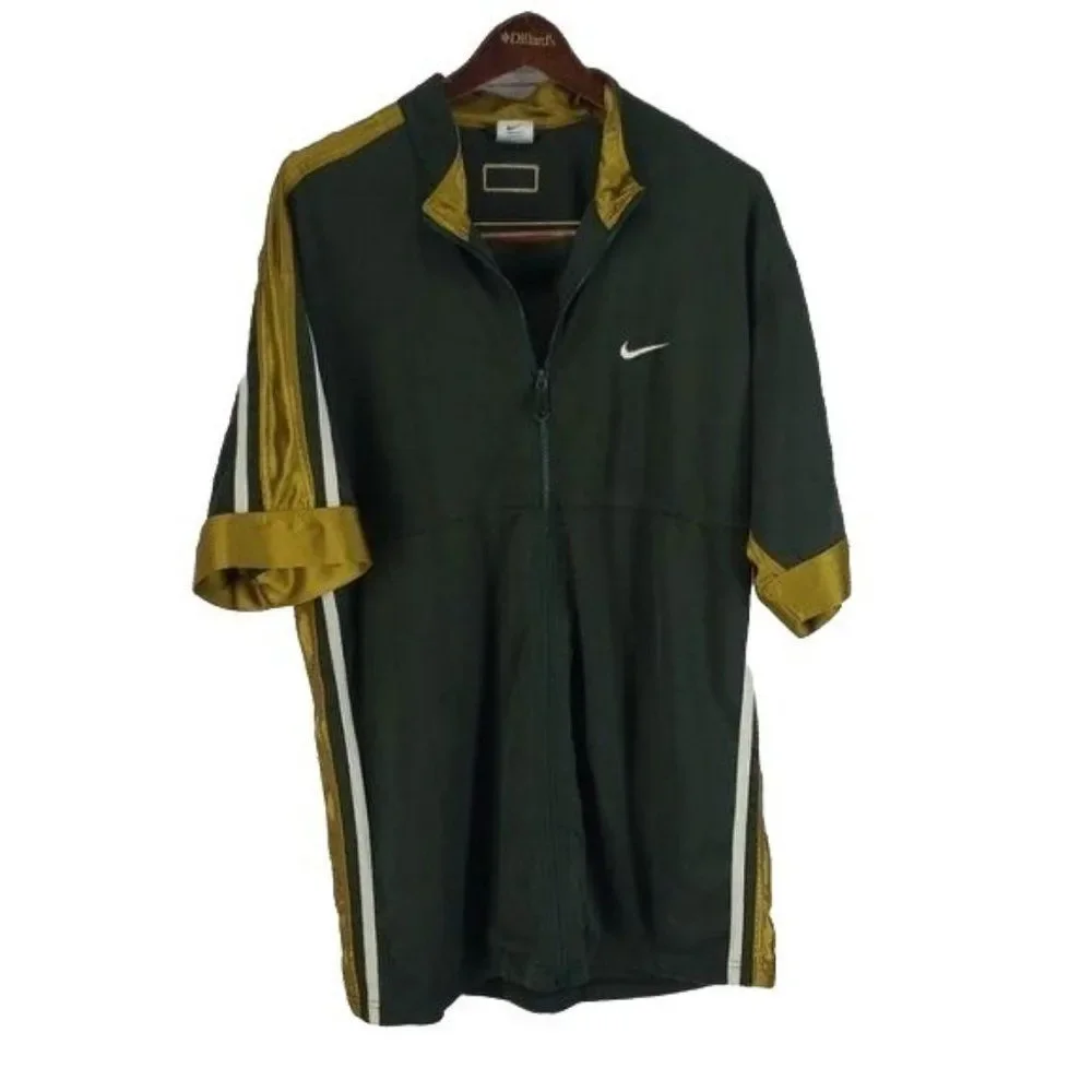 Nike Air Basketball Army Green Zippered Mens Size‎ Large Pullover